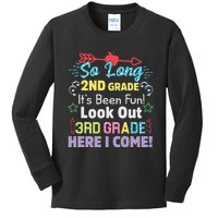 So Long 2nd Grade Look Out Grad Hello 3rd Grade Kids Long Sleeve Shirt