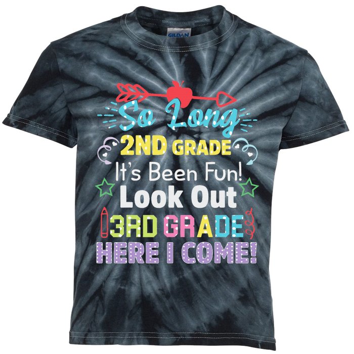 So Long 2nd Grade Look Out Grad Hello 3rd Grade Kids Tie-Dye T-Shirt