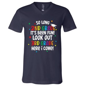 So Long 2nd Grade Look Out Kindergarten Funny Graduation V-Neck T-Shirt