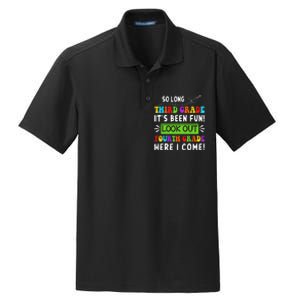 So Long 3rd Grade Look Out 4th Grade Here I Come Students Dry Zone Grid Polo