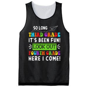 So Long 3rd Grade Look Out 4th Grade Here I Come Students Mesh Reversible Basketball Jersey Tank