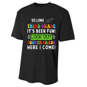 So Long 3rd Grade Look Out 4th Grade Here I Come Students Performance Sprint T-Shirt