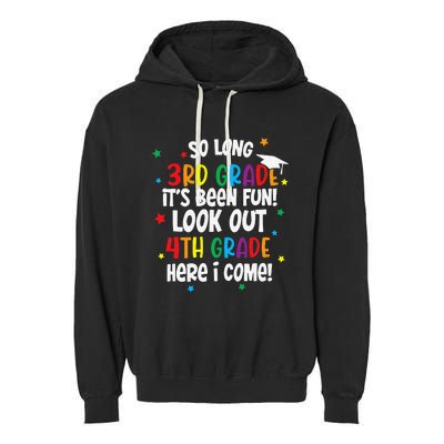 So Long 3rd Grade Look Out Kindergarten Funny Graduation Garment-Dyed Fleece Hoodie