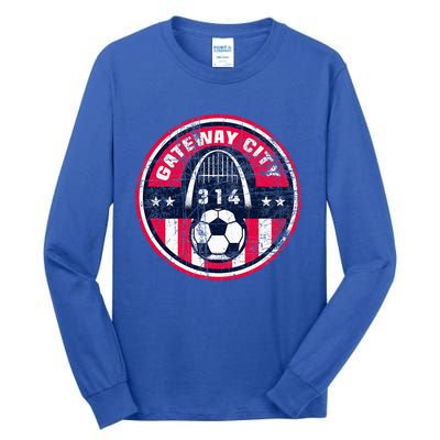 St. Louis 314 Area Code Vintage Distressed Tall Long Sleeve T-Shirt