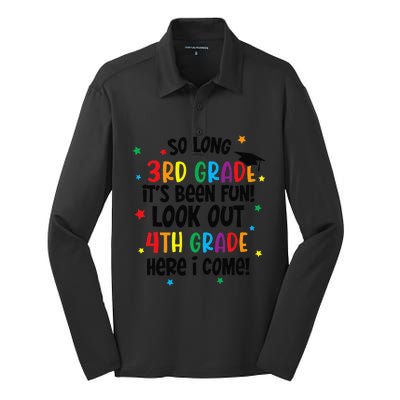 So Long 3rd Grade Look Out Kindergarten Funny Graduation Gift Silk Touch Performance Long Sleeve Polo