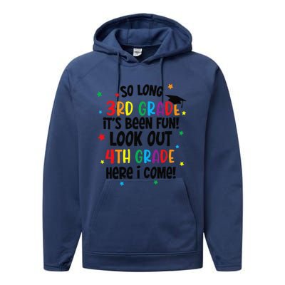 So Long 3rd Grade Look Out Kindergarten Funny Graduation Gift Performance Fleece Hoodie