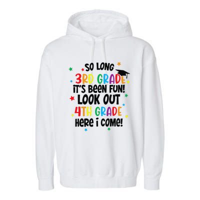 So Long 3rd Grade Look Out Kindergarten Funny Graduation Gift Garment-Dyed Fleece Hoodie