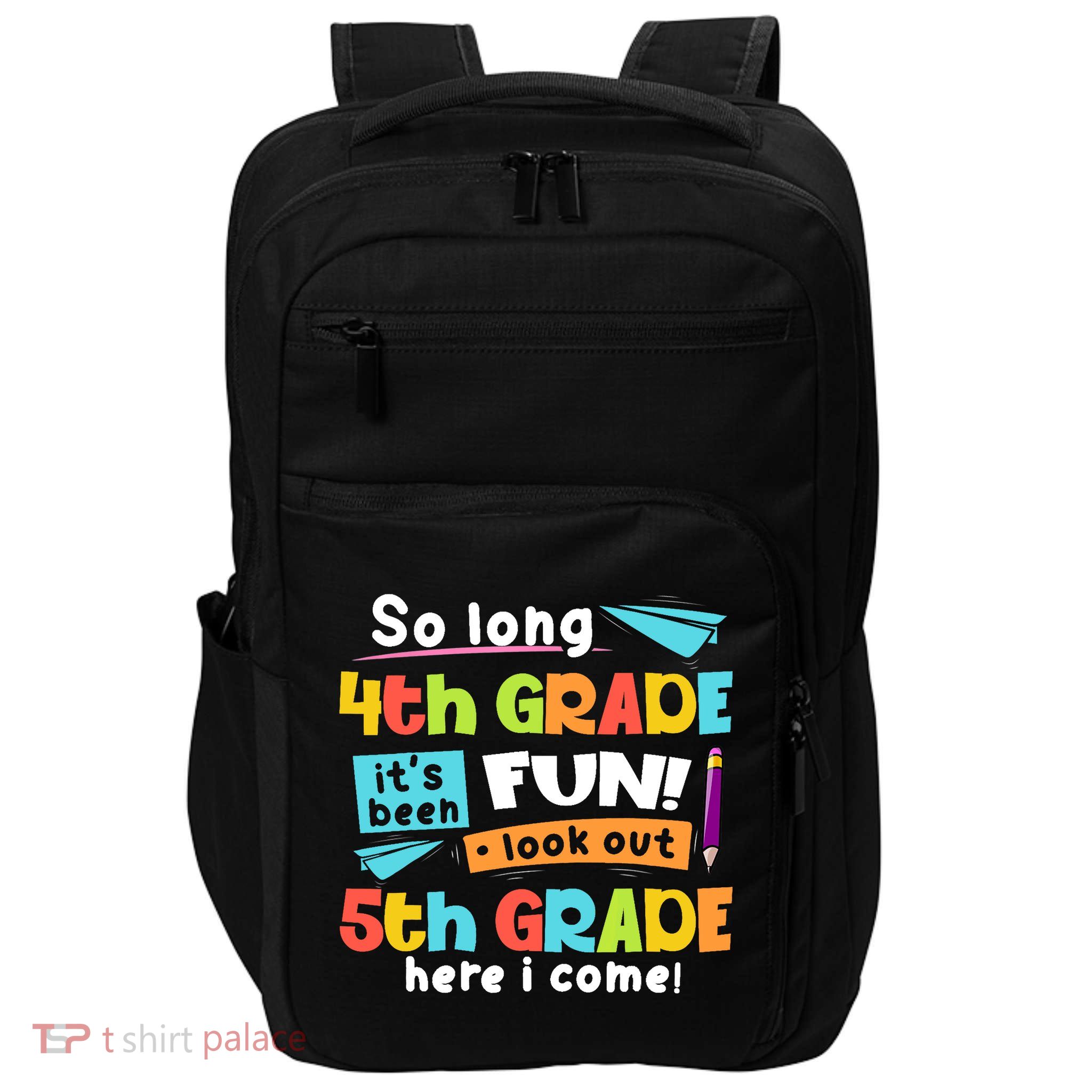 So Long 4th Grade 5th Grade Here I Come Graduation Boy Impact Tech Backpack