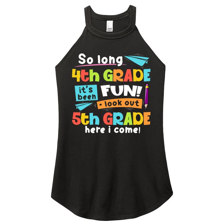 So Long 4th Grade 5th Grade Here I Come Graduation Boy Women's Perfect Tri Rocker Tank