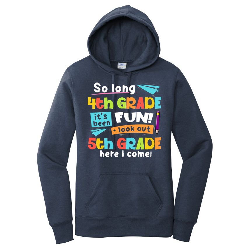 So Long 4th Grade 5th Grade Here I Come Graduation Boy Women's Pullover Hoodie