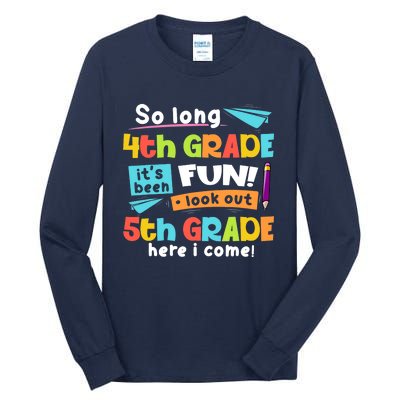 So Long 4th Grade 5th Grade Here I Come Graduation Boy Tall Long Sleeve T-Shirt