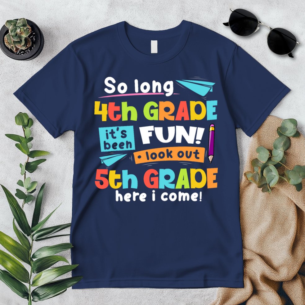 So Long 4th Grade 5th Grade Here I Come Graduation Boy Premium T-Shirt