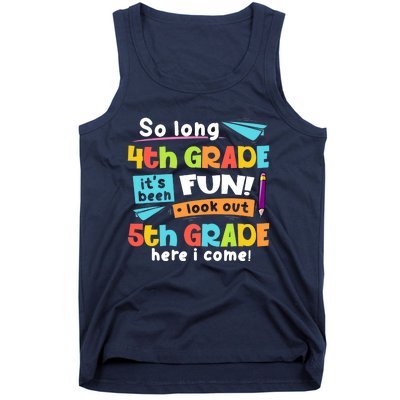 So Long 4th Grade 5th Grade Here I Come Graduation Boy Tank Top