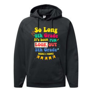 So Long 4th Grade 5th Grade Here I Come Graduation Performance Fleece Hoodie