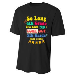 So Long 4th Grade 5th Grade Here I Come Graduation Performance Sprint T-Shirt