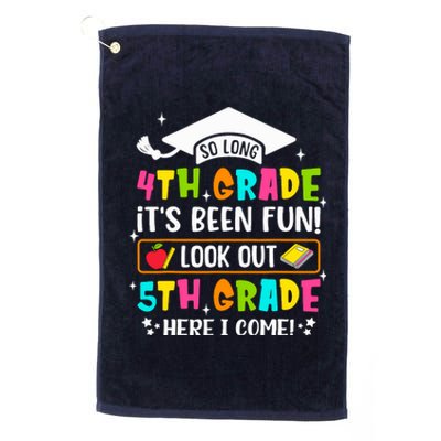 So Long 4th Grade Graduation 5th Grade Here I Come Teacher Platinum Collection Golf Towel