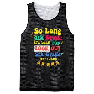 So Long 4th Grade 5th Grade Here I Come Graduation Mesh Reversible Basketball Jersey Tank