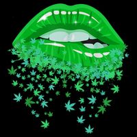 Sexy Lips 420 Cannabis Marijuana Weed Pot Leaf Lover Gift Impact Tech Backpack