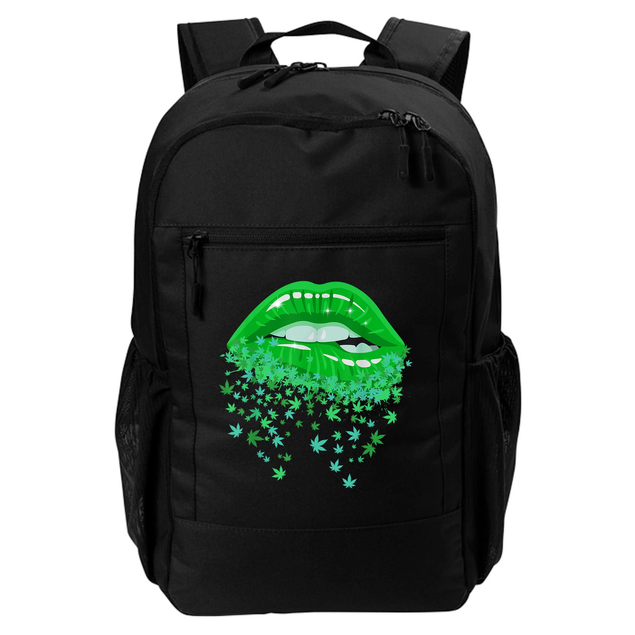 Sexy Lips 420 Cannabis Marijuana Weed Pot Leaf Lover Gift Backpack