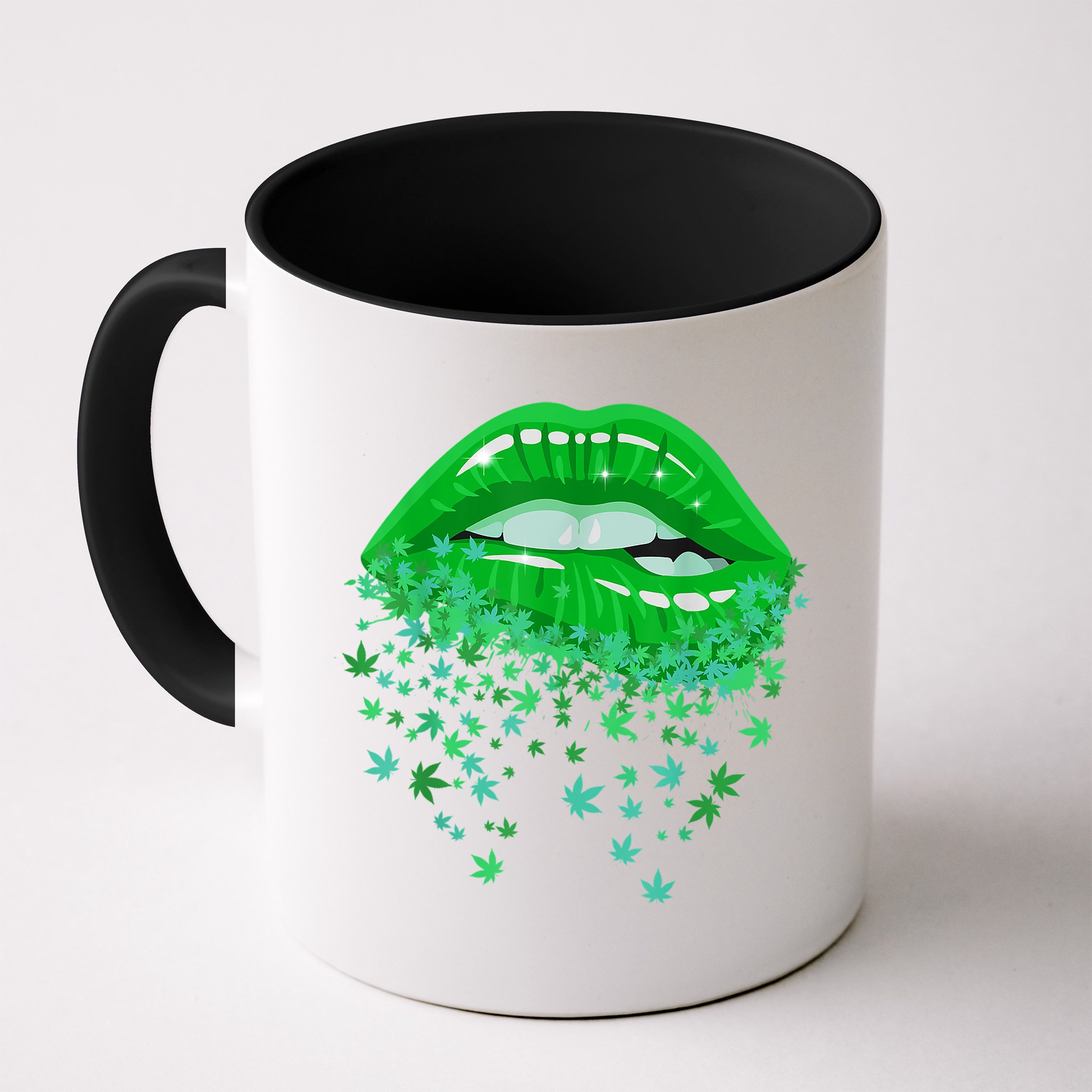 Sexy Lips 420 Cannabis Marijuana Weed Pot Leaf Lover Gift Mug