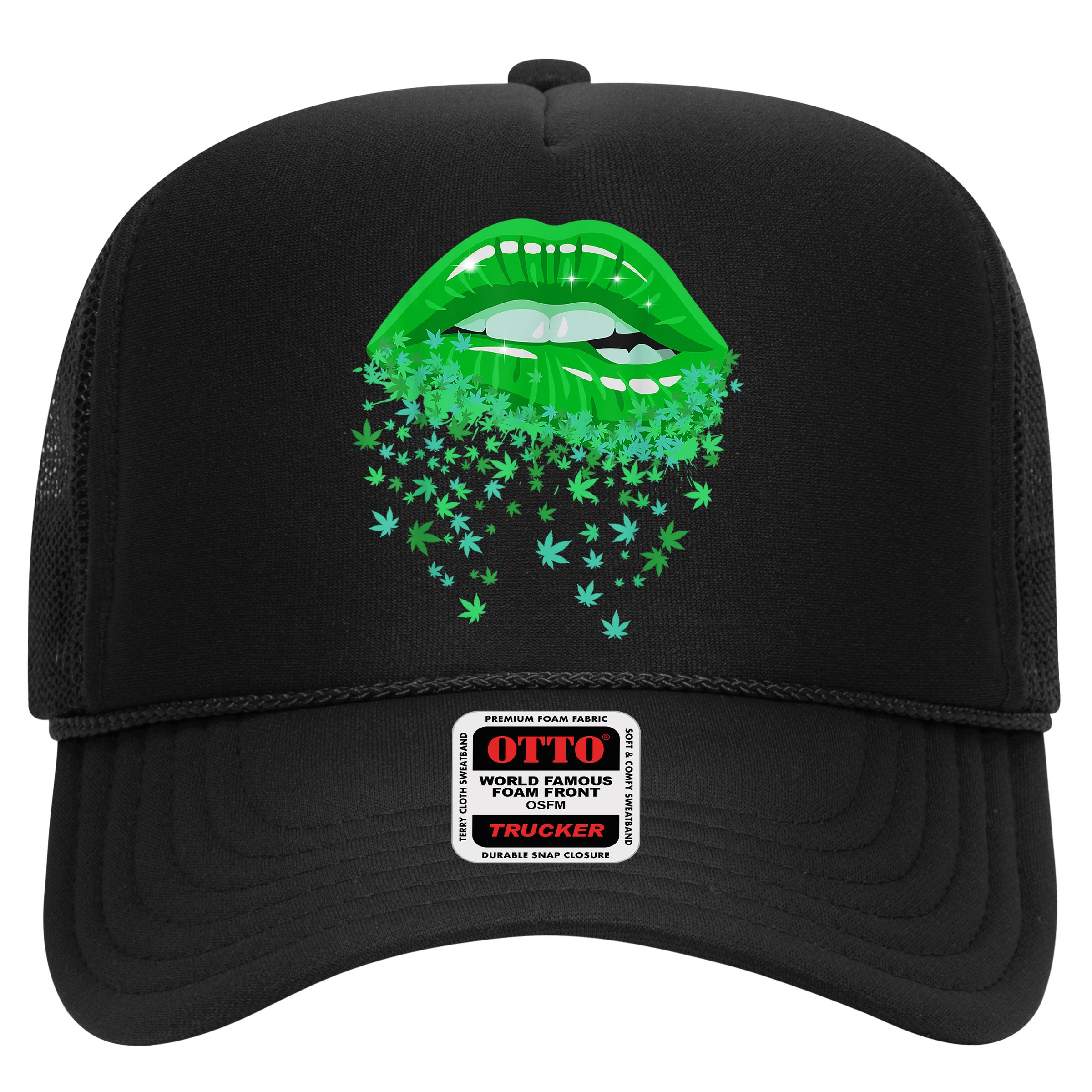 Sexy Lips 420 Cannabis Marijuana Weed Pot Leaf Lover Gift Hat