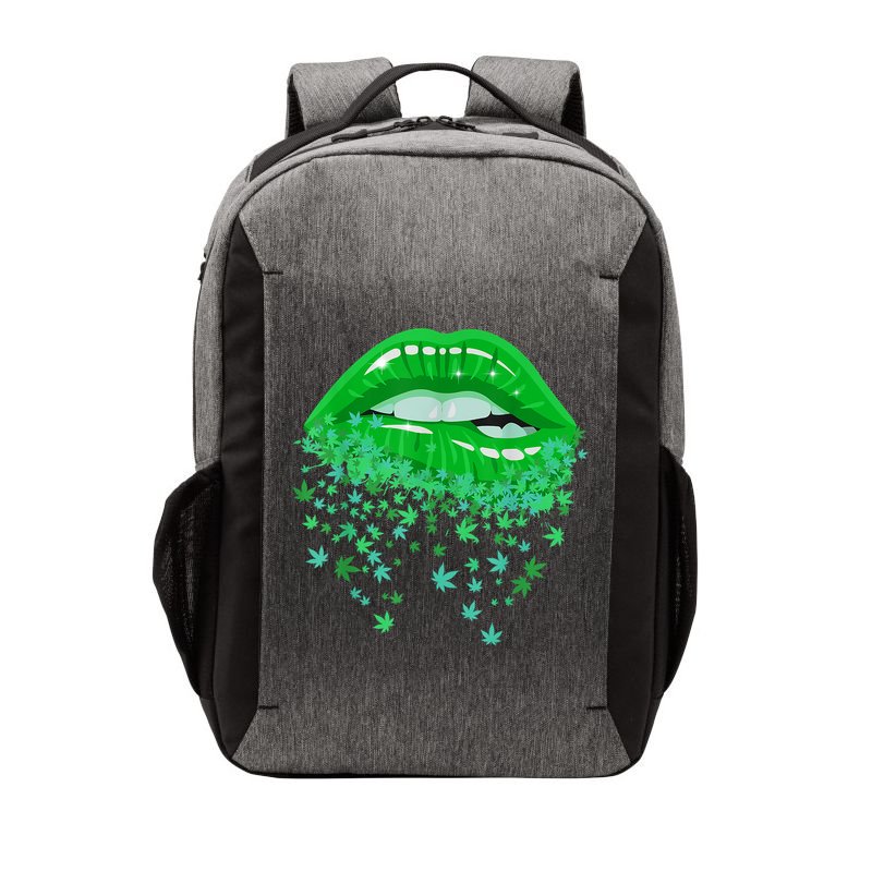 Sexy Lips 420 Cannabis Marijuana Weed Pot Leaf Lover Gift Vector Backpack