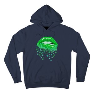 Sexy Lips 420 Cannabis Marijuana Weed Pot Leaf Lover Gift Hoodie