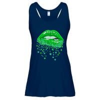 Sexy Lips 420 Cannabis Marijuana Weed Pot Leaf Lover Gift Ladies Essential Flowy Tank