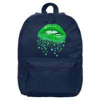 Sexy Lips 420 Cannabis Marijuana Weed Pot Leaf Lover Gift 16 in Basic Backpack