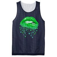 Sexy Lips 420 Cannabis Marijuana Weed Pot Leaf Lover Gift Mesh Reversible Basketball Jersey Tank