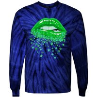 Sexy Lips 420 Cannabis Marijuana Weed Pot Leaf Lover Gift Tie-Dye Long Sleeve Shirt