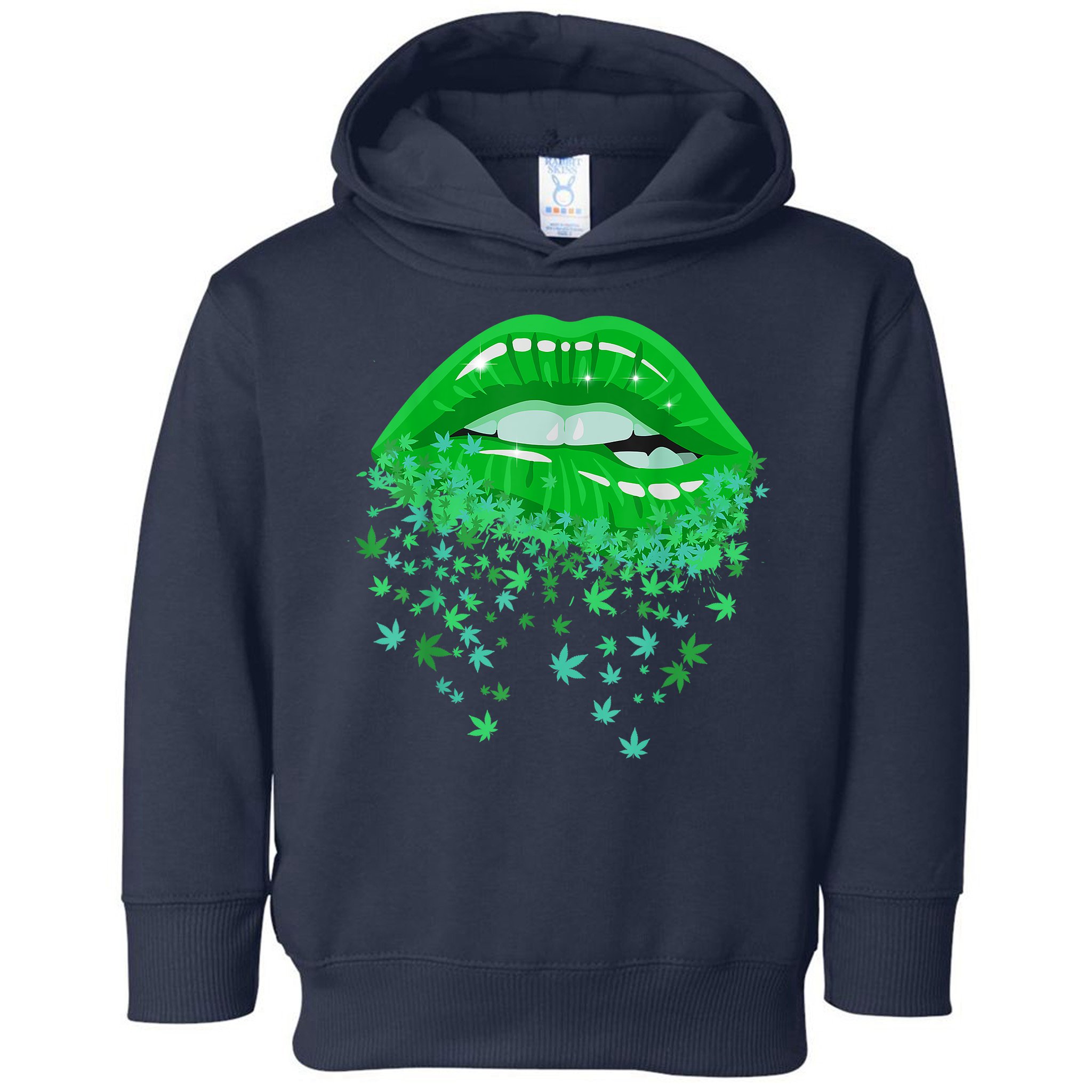 Sexy Lips 420 Cannabis Marijuana Weed Pot Leaf Lover Gift Toddler Hoodie