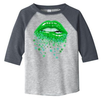Sexy Lips 420 Cannabis Marijuana Weed Pot Leaf Lover Gift Toddler Fine Jersey T-Shirt