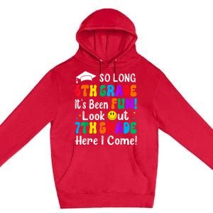 So Long 6th Grade 7th Grade Here I Come Back To School Kid Premium Pullover Hoodie