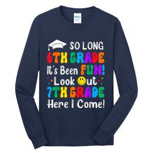 So Long 6th Grade 7th Grade Here I Come Back To School Kid Tall Long Sleeve T-Shirt