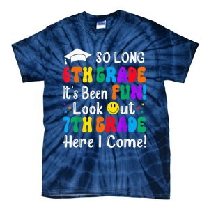 So Long 6th Grade 7th Grade Here I Come Back To School Kid Tie-Dye T-Shirt