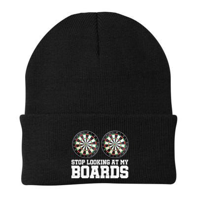 Stop Looking At My Board Dart Player Darting Dartboard 180 Knit Cap Winter Beanie