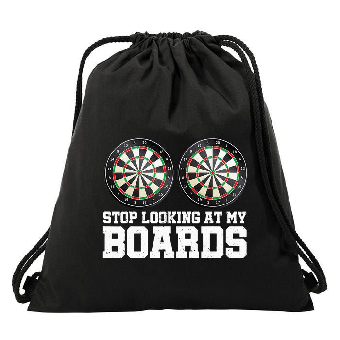 Stop Looking At My Board Dart Player Darting Dartboard 180 Drawstring Bag