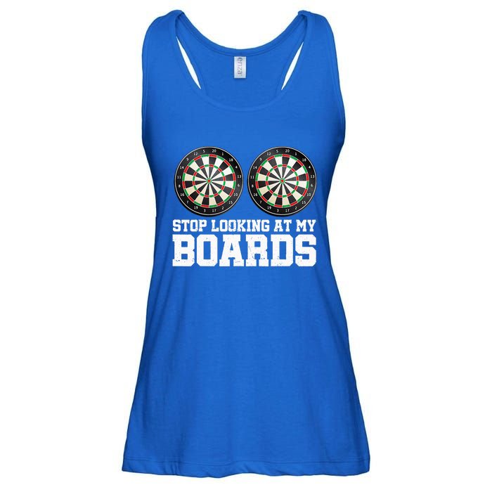 Stop Looking At My Board Dart Player Darting Dartboard 180 Ladies Essential Flowy Tank