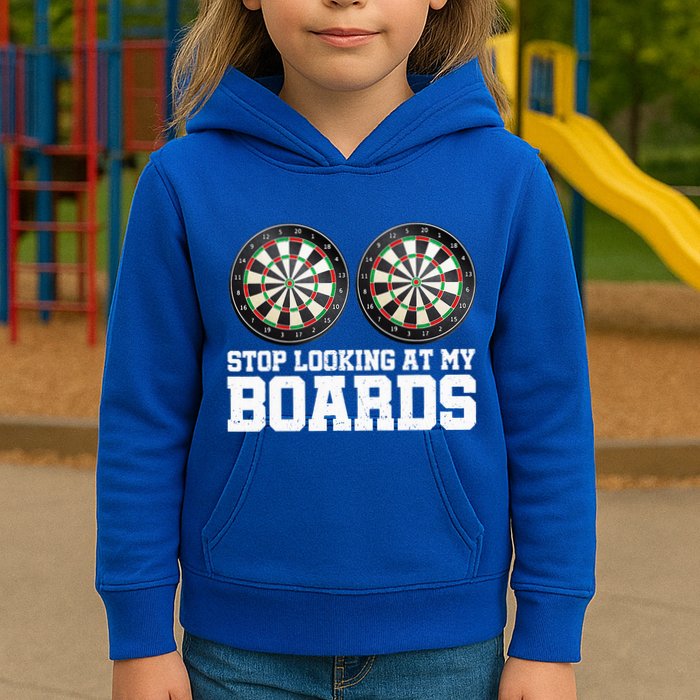 Stop Looking At My Board Dart Player Darting Dartboard 180 Kids Hoodie
