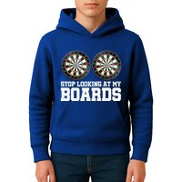 Stop Looking At My Board Dart Player Darting Dartboard 180 Kids Hoodie