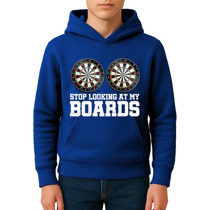 Stop Looking At My Board Dart Player Darting Dartboard 180 Kids Hoodie