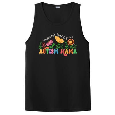 SomebodyS Loud And Proud Autism Mama Autism Awareness Mother Gift PosiCharge Competitor Tank