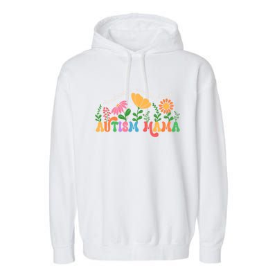 SomebodyS Loud And Proud Autism Mama Autism Awareness Mother Gift Garment-Dyed Fleece Hoodie