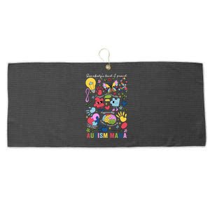 SomebodyS Loud And Proud Autism Mama Autism Awareness Gift Large Microfiber Waffle Golf Towel