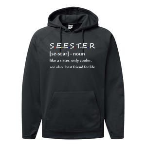 Seester Like A Sister Only Cooler Performance Fleece Hoodie