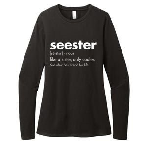 Seester Like A Sister Only Cooler Womens CVC Long Sleeve Shirt