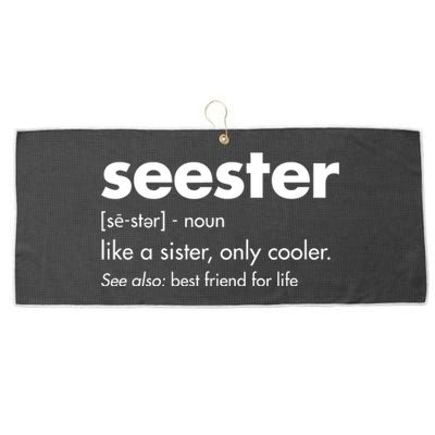 Seester Like A Sister Only Cooler Large Microfiber Waffle Golf Towel