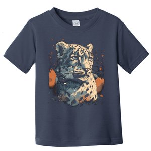 Snow Leopard Animal Retro Style Graphic Tees for Toddler T-Shirt