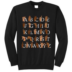 Sign Language Alphabet Retro Boho Hand Alphabet ASL Teacher Sweatshirt